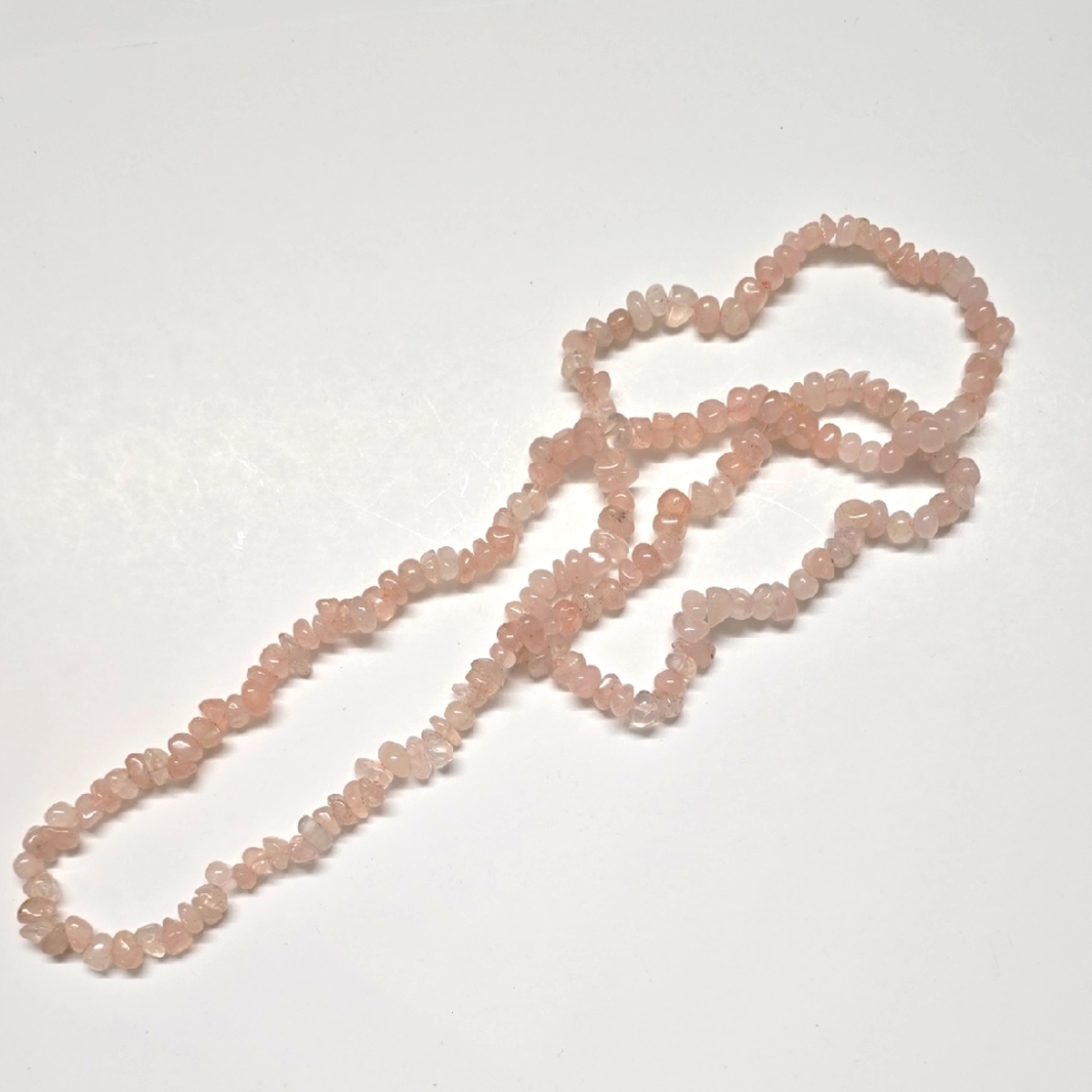 Tumbled Natural Rose Quartz Necklace